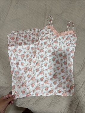 Thirty | Thirty Floral Midi Dress in White with Coral Roses